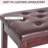Duet-Ready Keyboard Bench In Brown With Faux Leather Cushion And Wooden Base Duet- Piano Stool Stable Structure