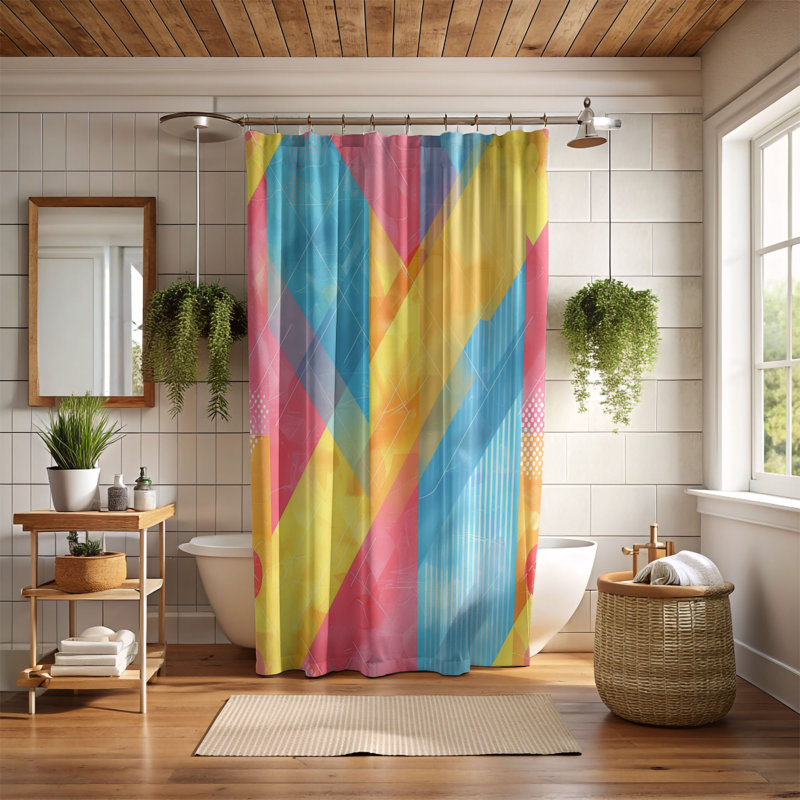 Rideau de douche Imonie, H 74 po x l 71 po