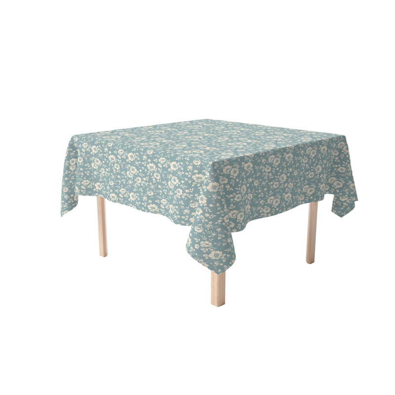 Fabric Textile Products, Inc. Square Tablecloth, 100% Cotton, 60X60", Garden Floral Décor