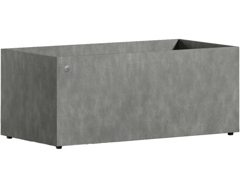 Semplito Grand Rectangular Planter  – Fiberglass Indoor/Outdoor, Weather-Resistant XL Planter, 23.622" H x 59.1" W x 19.7" D