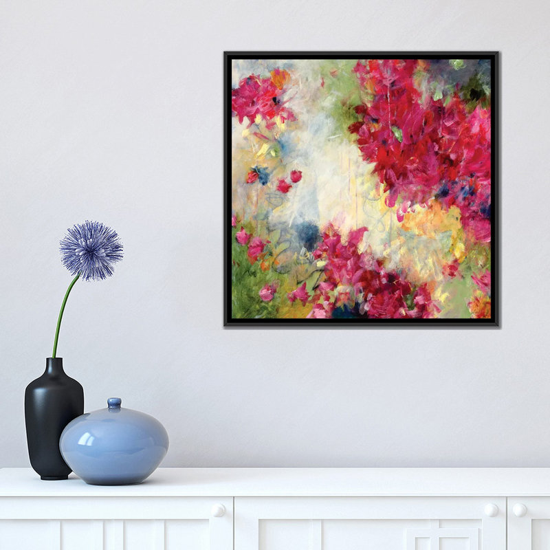 « holding céleste », reproduction sur toile, H 18 po x l 18 po x P 1,5 po, Toile avec cadre noir, Pas de tapis