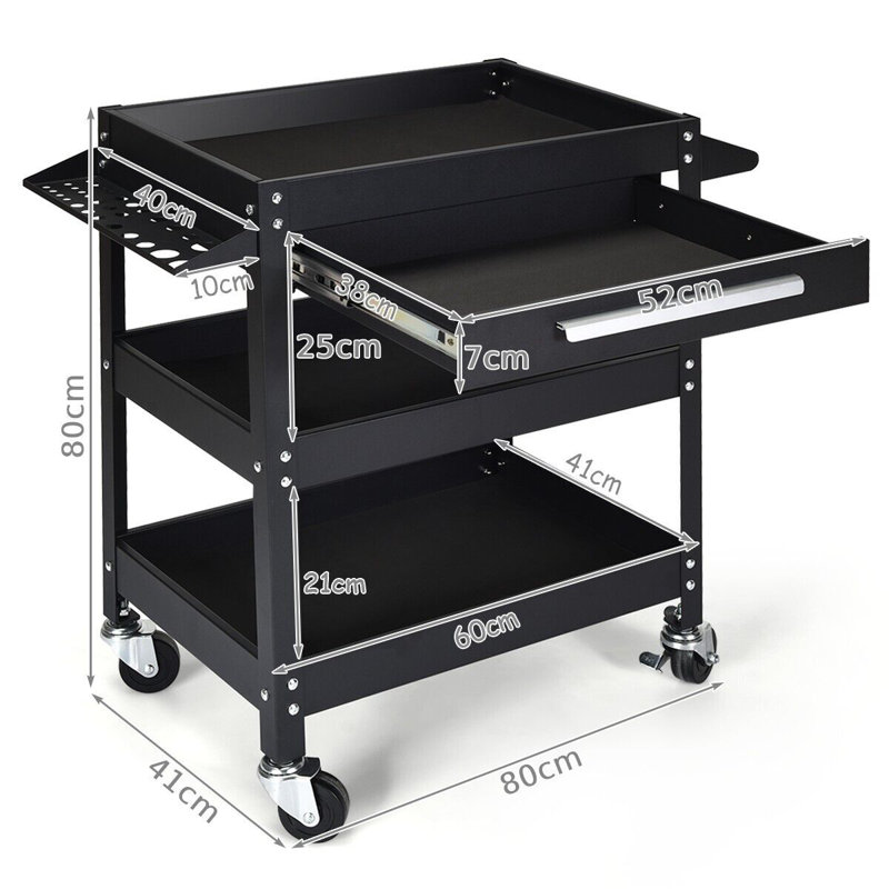 Antanette 80cm H x 80cm W Utility Cart