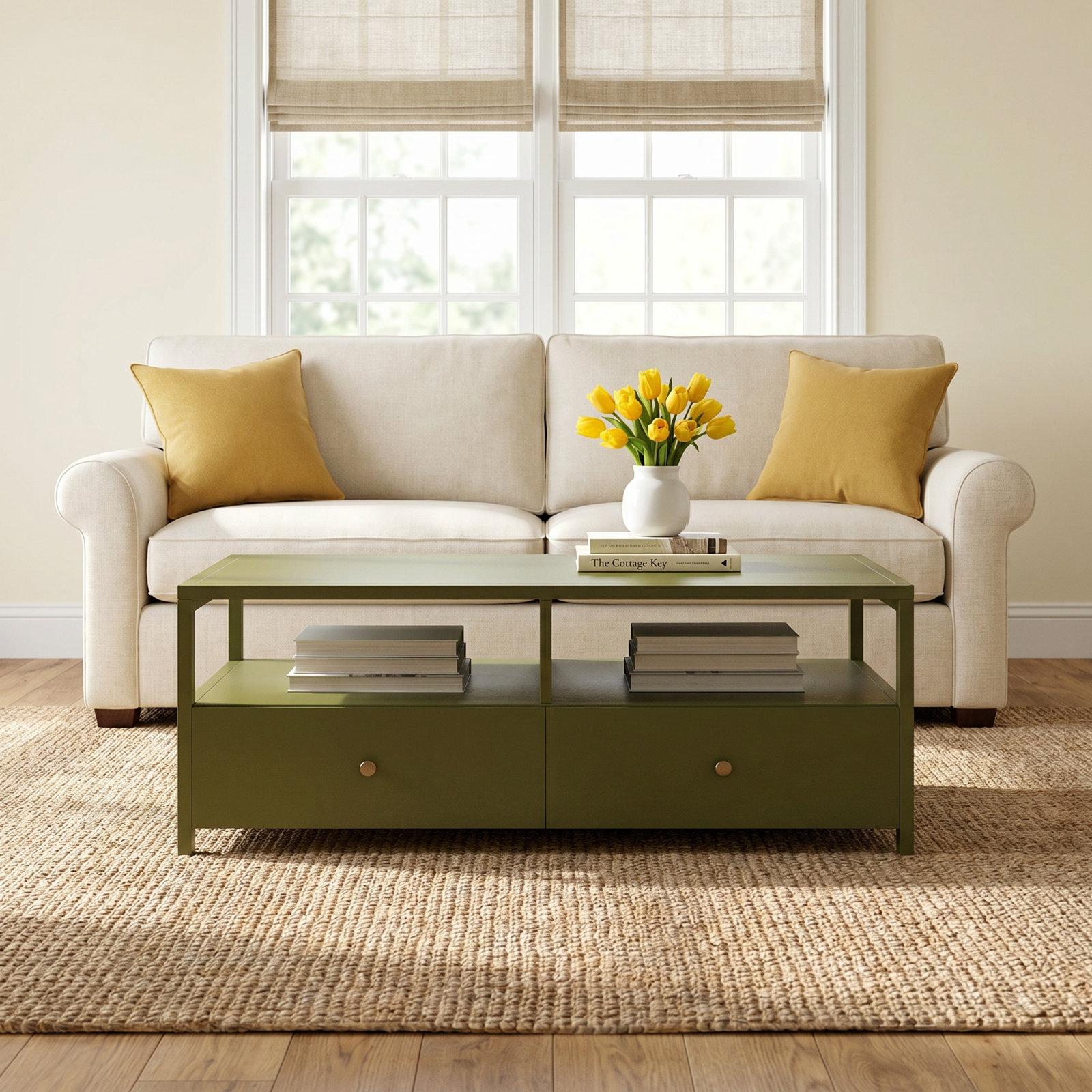 Gracie Coffee Table, Coconut Milk