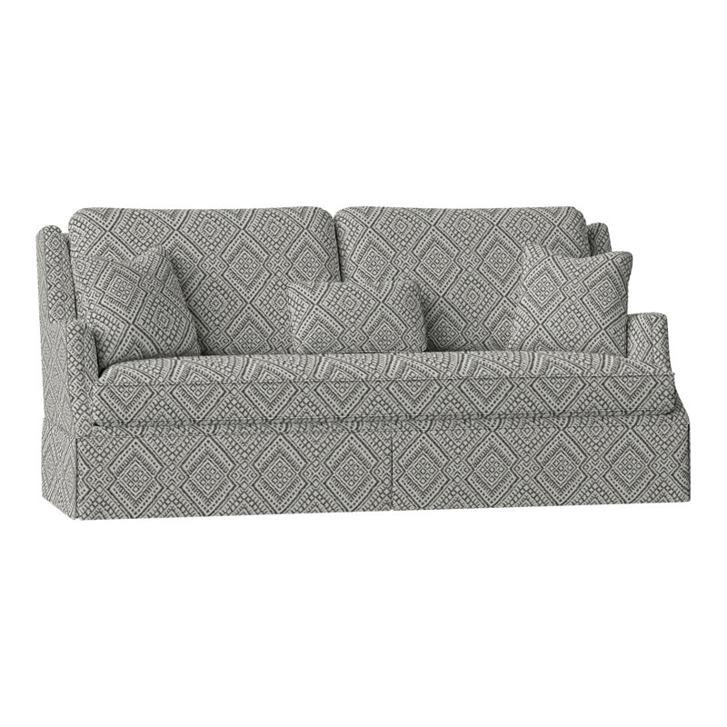 Savannah 87.5" Chenille Round Arm Sofa with Reversible Cushions, Perigold Iguazu Platinum