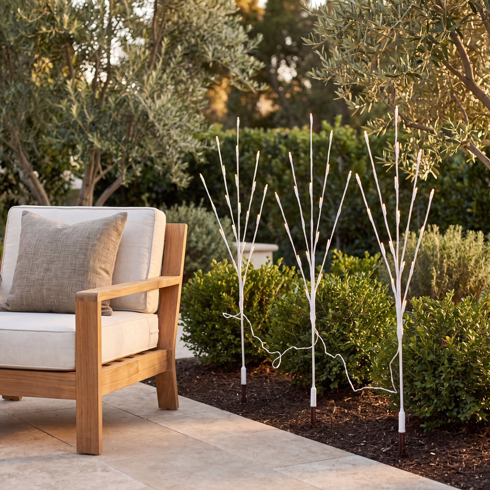 48" LED Twig Pathway Stake Light Set, 60, 36"