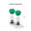 Set of 2 Manual Salt and Pepper Mills with Twist to Grind Mechanism, Adjustable From Coarse to Fine, Colour Me Happy-1283481129