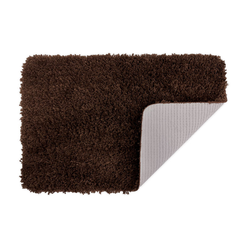 Agniete Small Shaggy Bath Mat, Coffee