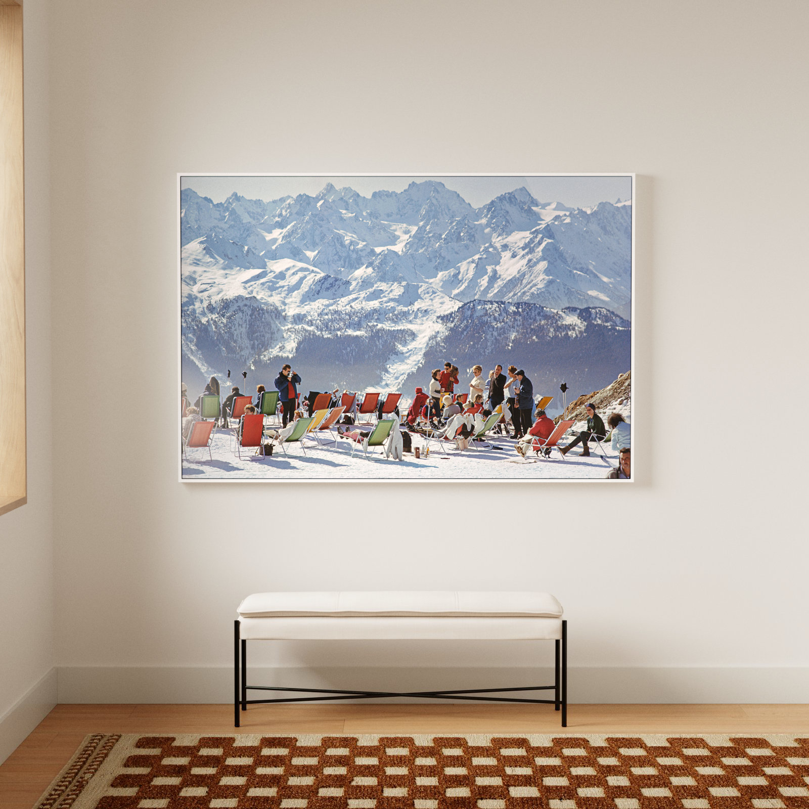 Lounging In Verbier by Getty Gallery, 48" H x 72" W x 2" D, White