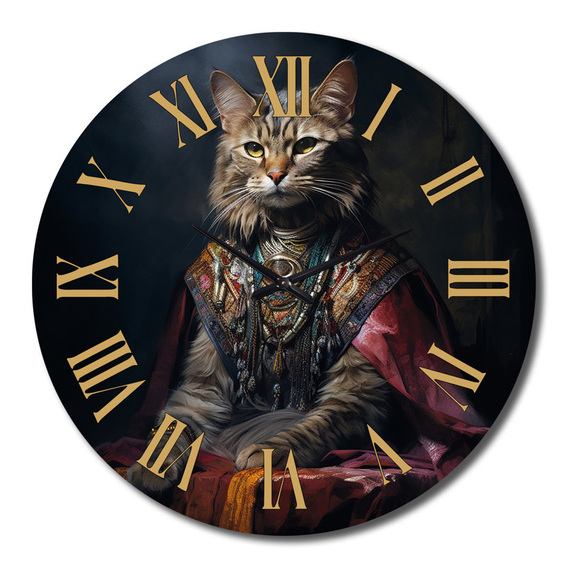 Benevides - Animals Cat Wall Clock, Large