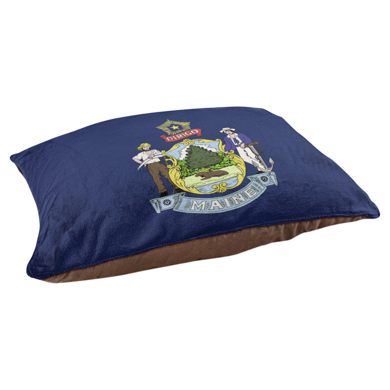 Coussin de créateur de pavillon maine Burien, L 19,5 po x l 29,5 po, Marron foncé