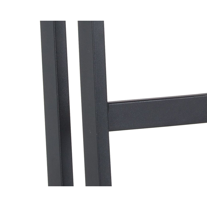 Webber Upholstered Stool with Metal Frame, Bar Stool (30" Seat Height), Black Faux Leather