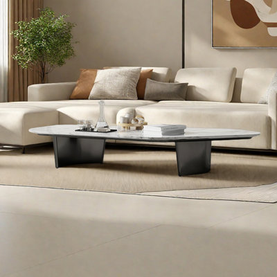 Table basse moderne simple en marbre
