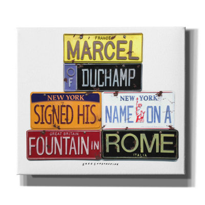  «Fontaine Duhamp» par Gregory Constantine, estampe numérique sur toile, 54 po x 40 po