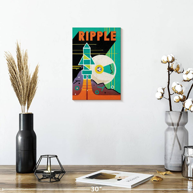 Tergel Cryptocurrency Ripple Poster, 12" H x 8" W