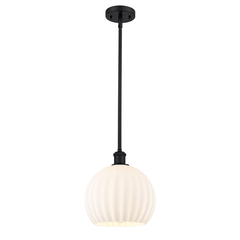 Luminaire suspendu 1 lumière Sabanc, H 11,75 po x l 10 po x P 10 po, Noir mat