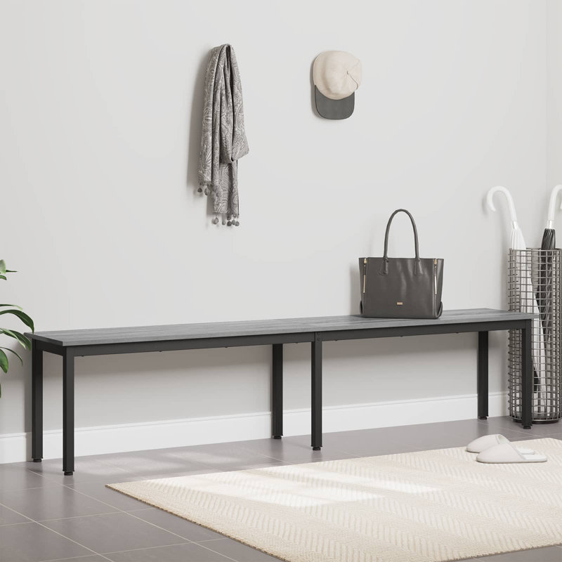 Engineered Wood Bench, 45 cm H x 200 cm L x 35 cm D, Grey Sonoma