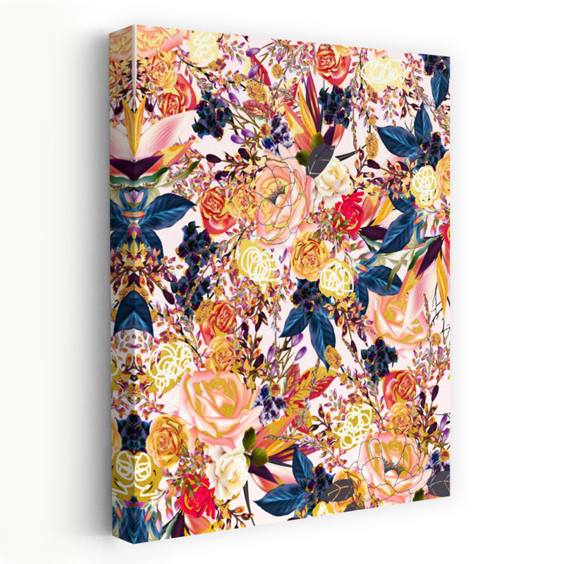 Art contemporain, art floral naturel, H 36 po x l 24 po