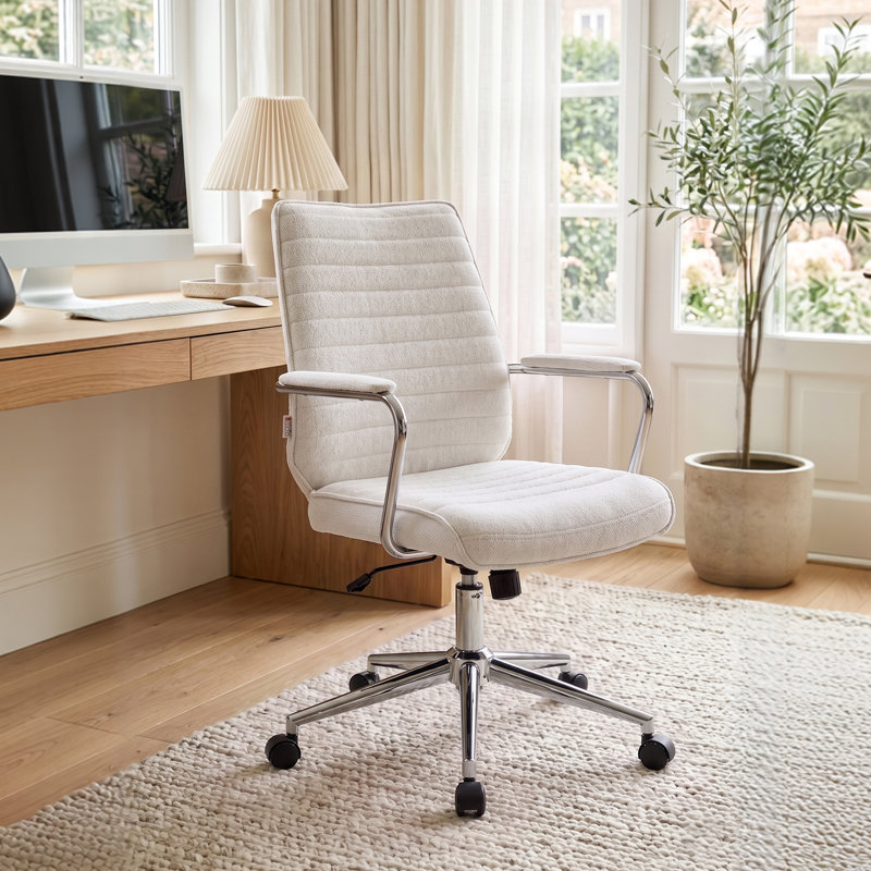 Williston Forge Office Chair, White