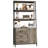 68.9"H Ladder Bookcase With 3 Drawers, 1 Cabinet With Adjustable Shelf-631607327
