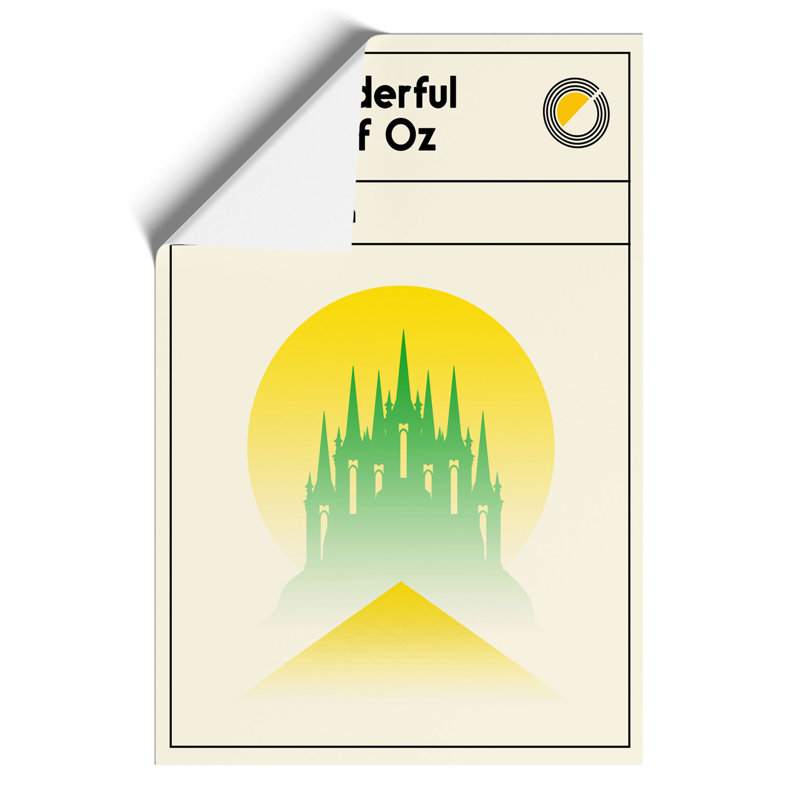 Book Cover the Wonderful Wizard of Oz L. Frank Baum - Frameless Print, 30cm H x 21cm W x 0.1cm D