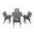 Agawam 6 - Person Patio Dining Set Umbrella Hole Included Rectangular Table