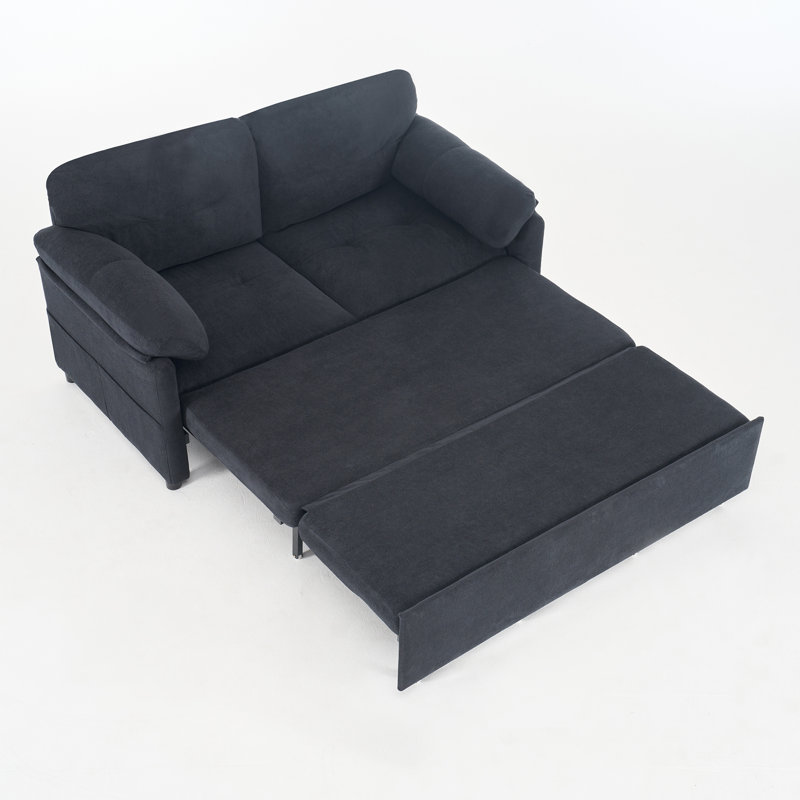 Canapé-lit convertible 71,65 po avec rangement latéral, canapé-lit en chenille moderne 3-en-1 pour salon, chambre à coucher et appartement