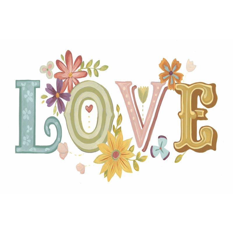 Beautiful Words I by June Erica Vess - Wrapped Canvas Print, 20cm H x 30cm W