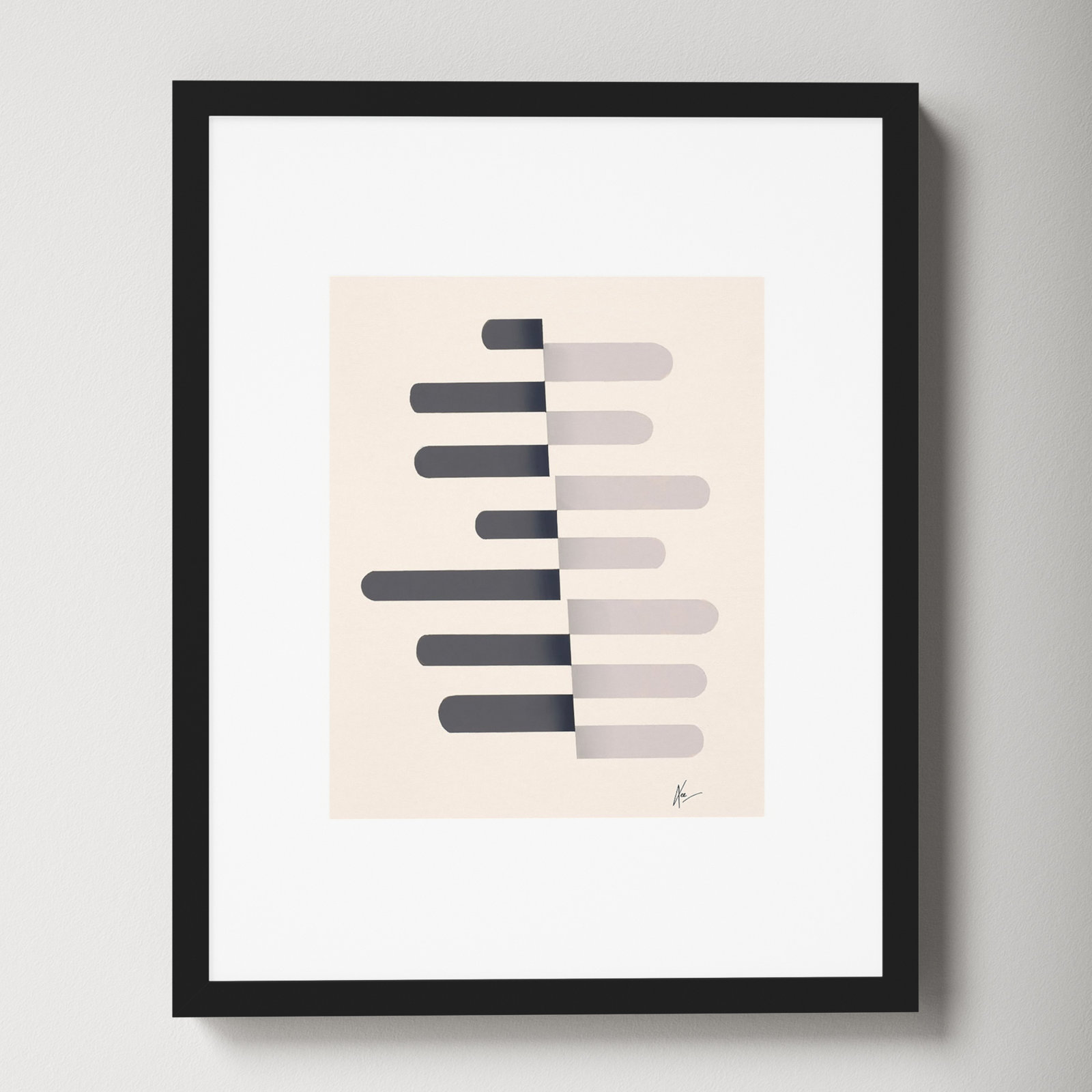 Flora 4 by Lee Lessem, Black, 20" H x 16" W x 1.25" D