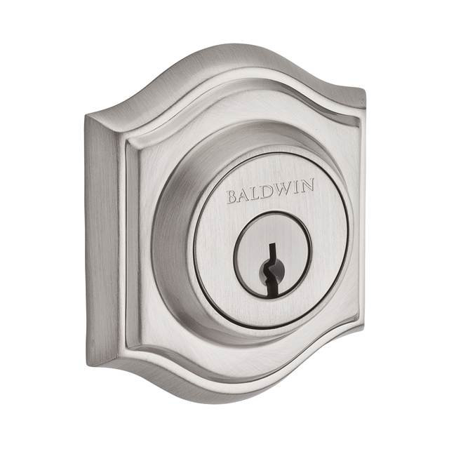 Traditional Arch Double Cylinder Deadbolt with Smartkey, Satin Nickel