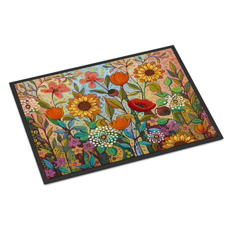 Guerrina Non-Slip Doormat, Joy in the Morning Flowers