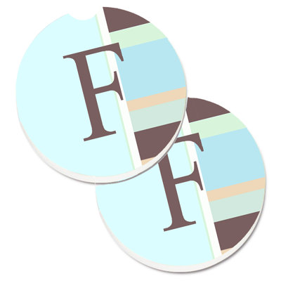 Sous-verre voiture monogramme initial