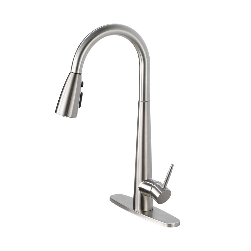 Interbath Pull Down Kitchen Faucet, Brushed Nickel