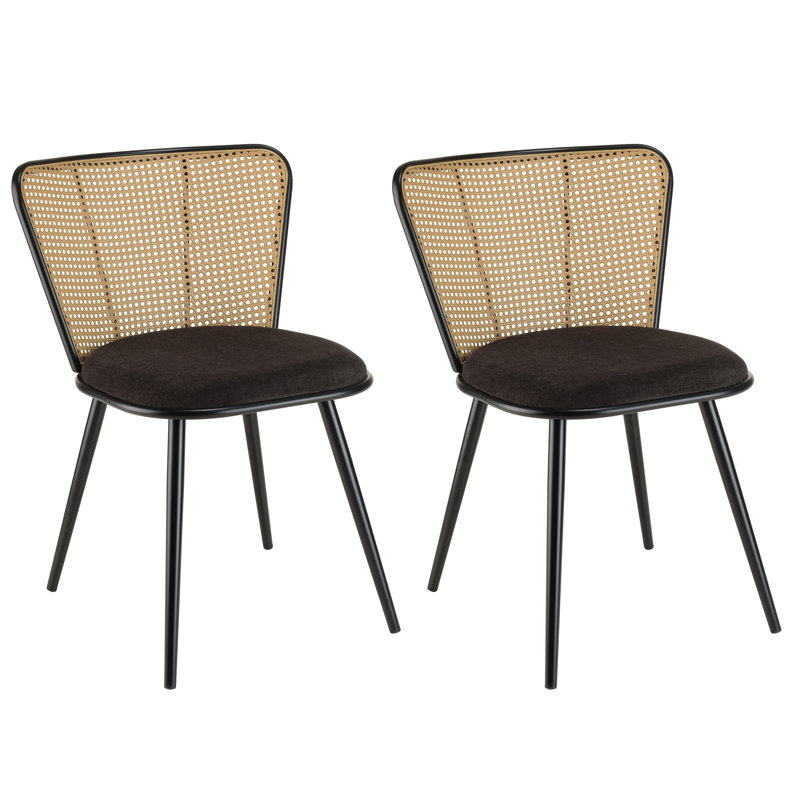 LEA 48cm H Metal Side Chair, Black