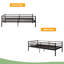 Lit de jour simple, support de lattes en métal robuste, sommier plateforme pour matelas de salon, chambre d'amis, assemblage facile
