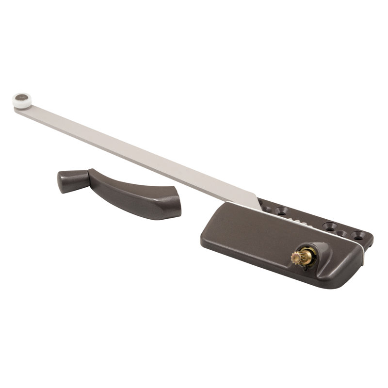 Prime-Line Diecast Right-Hand Casement Window Crank Operator for Wood or Vinyl Window. Arm, Bronze (Single Pack), 9-1/2 Inch