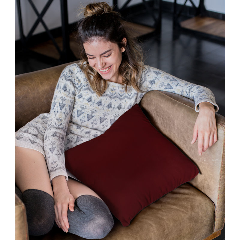 Housse de coussin intérieur / extérieur en polyester Bedding, Rouille de cuivre, H 20 po x l 20 po