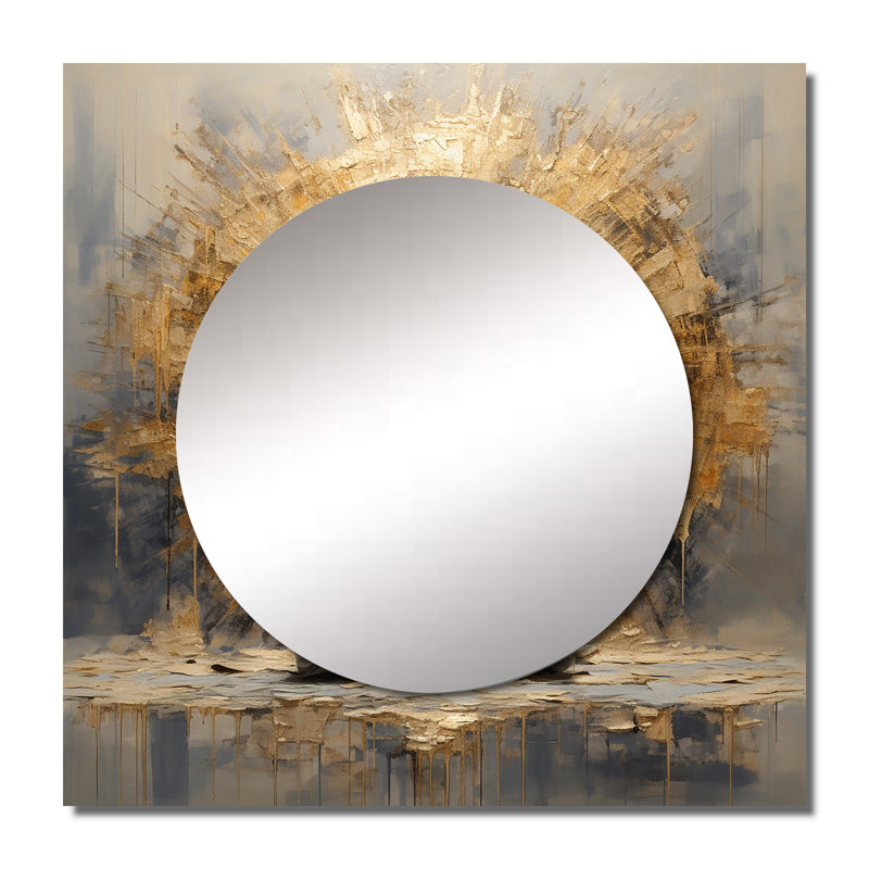 Miroir carré méditation pour salle de bain Issobella, 29 po x 29 po