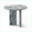 Table basse en marbre gris et bleu naturel pour le salon, dia. 17,7 x 15,8 pouces, appariement de couches polyvalentes, finition polie-1934361721