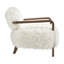 Chaise d'appoint en fausse fourrure blanche Zinnia-224999342