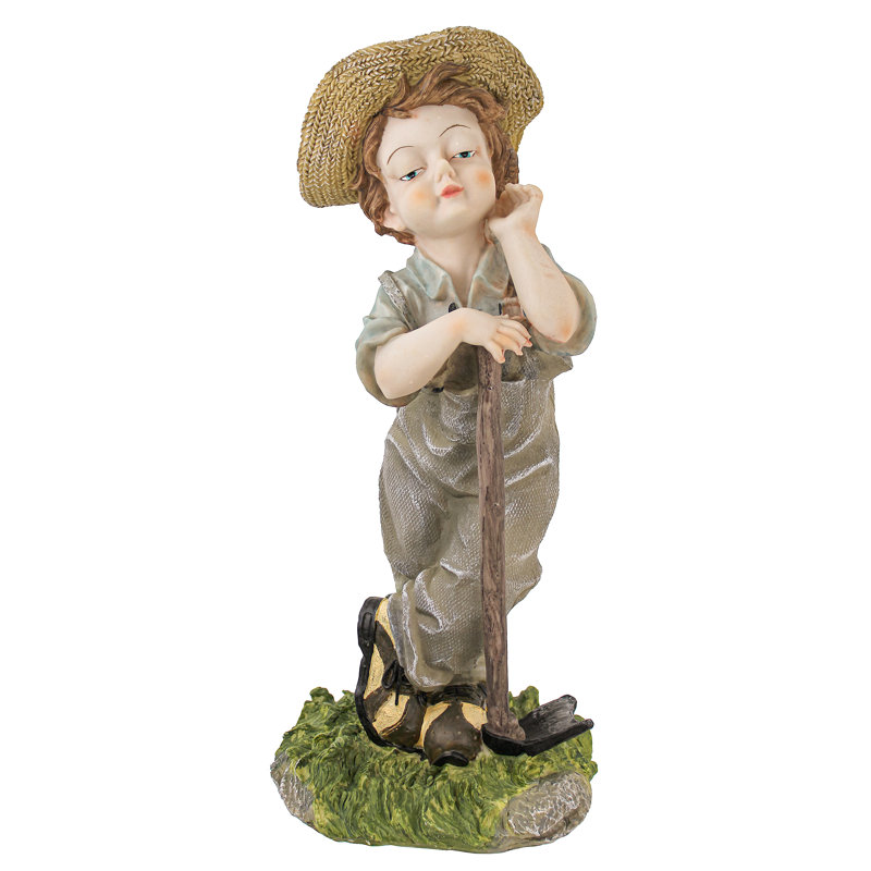Farmer Weather Resistant UV Resistant Polyresin Garden Statue