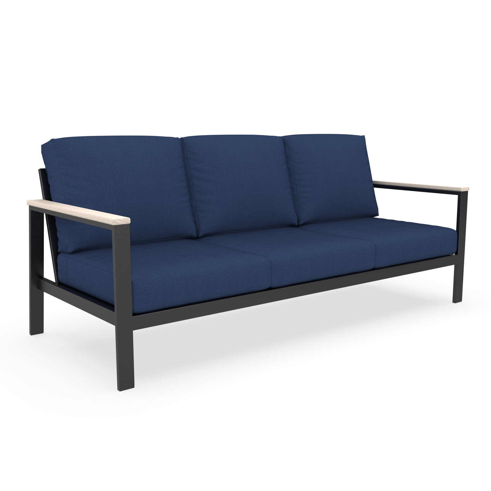 Townsend 80" Sunbrella® Patio Sofa, Sunbrella® Canvas Navy, Yes, Seashell