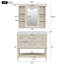 Meuble-lavabo 36 po avec lavabo en céramique et armoire à pharmacie-591090643