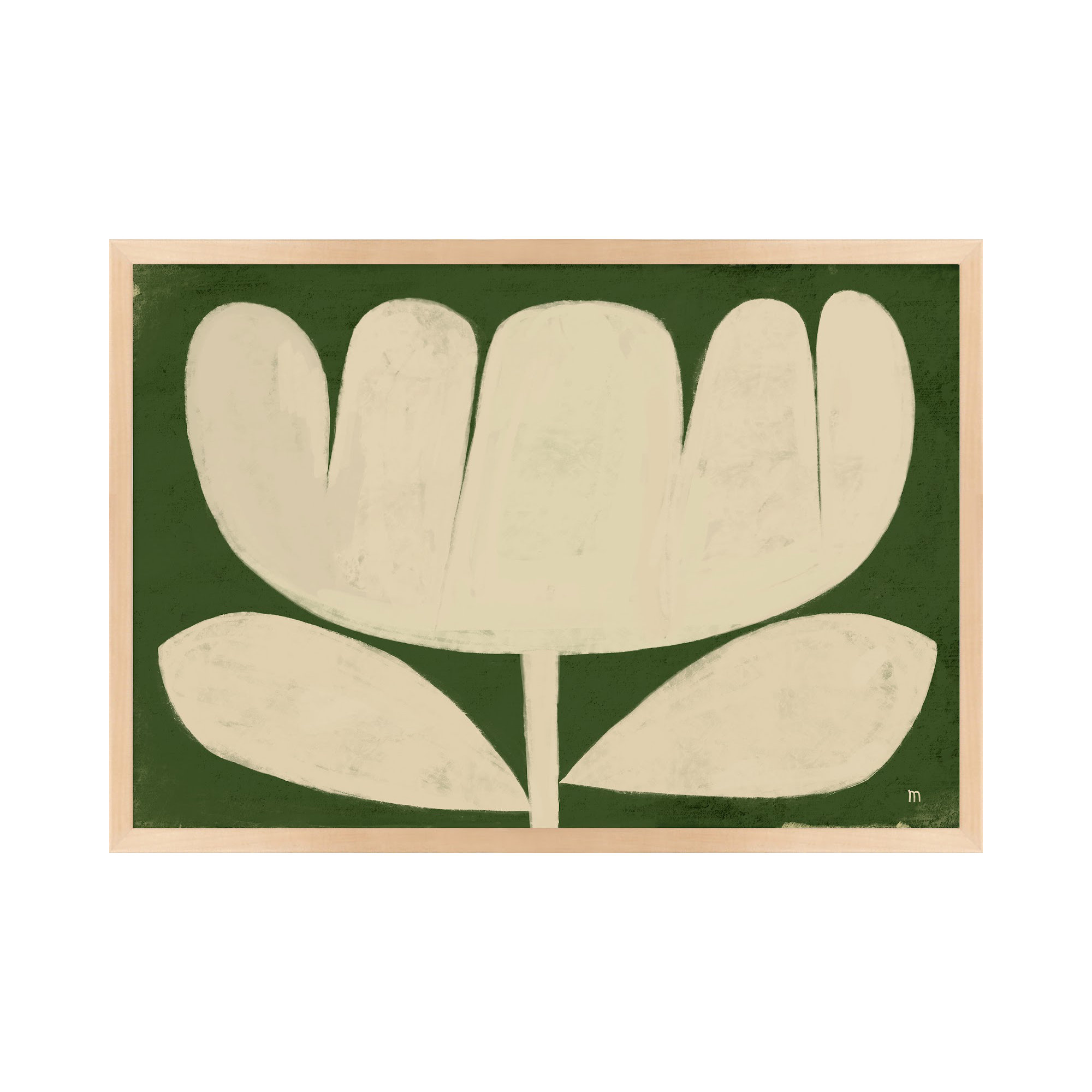 Flower On Green by StudioM, Maple, 21" H x 30" W x 1.25" D