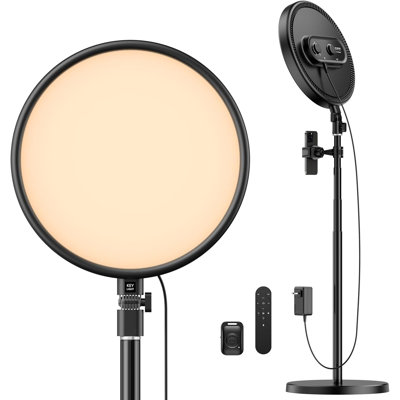 Anneau professionnel de 79 po avec support, trousse d'éclairage à DEL plein écran 6500K pour la photographie en studio, yogo, tiktok, diffusion en direct - comprend un support pour téléphone, une télécommande et un trépied réglable