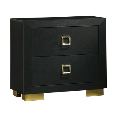 Table de chevet, noir