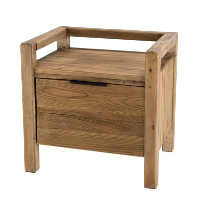 Casiano 55cm W Solid Wood Bedside Table