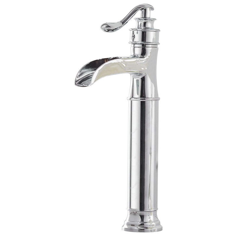 Robinet de vasque de salle de bain à une poignée et un trou avec bonde escamotable Radiance, Chrome poli