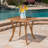 Stylish Outdoor Acacia Wood Square Dining Table With Teak Finish For Patio And Backyard