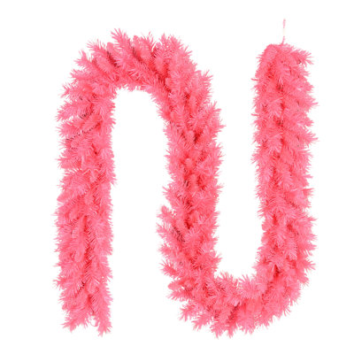 Artificial Pink Round Valley Pine Garland