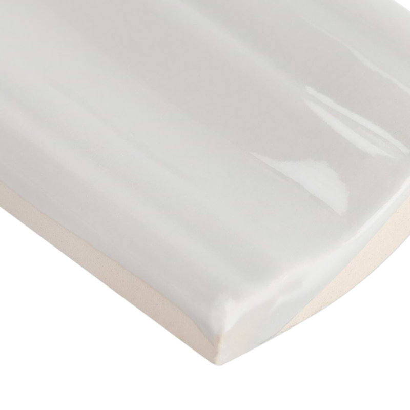 Manchester 12 in. L x 2 in. W Ceramic Chair Rail Tile Trim, Dove Gray